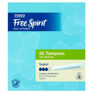 Tesco Free Spirit Super Applicator Tampons 20 Pack