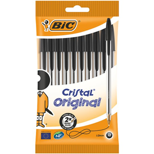 Bic Cristal Pens Black 10 Pack