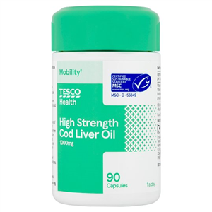 Tesco Cod Liver Oil 1000Mg 90S