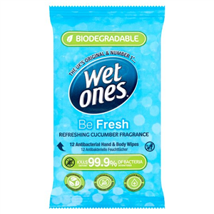 Wet Ones Be Fresh 12 Antibacterial & Biodegradable Wipes