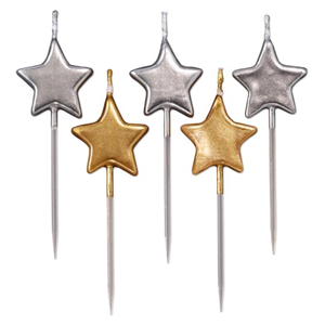 Tesco Star Shape Candles 5 Pack