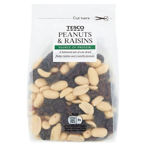 Tesco Peanuts And Raisins 300g