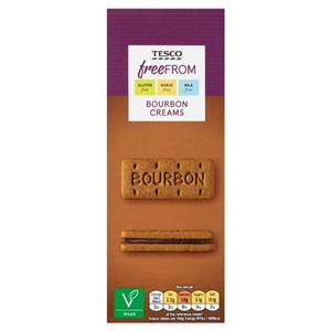 Tesco Free From Bourbon Creams 150g