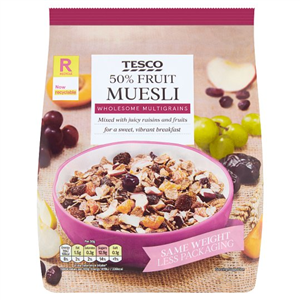 Tesco 50% Fruit Muesli 750G