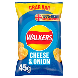 Walkers Cheese & Onion Crisps 45g