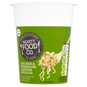 Hearty Food Co Chicken & Mushroom Flavoured Noodles 70g