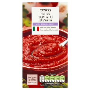 Tesco Italian Passata With Garlic & Herbs 500g